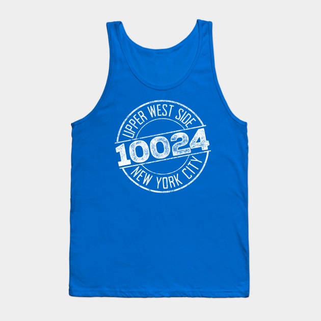 Upper West Side 10024 (White print) Tank Top by UselessRob
